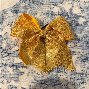 Sparkling Gold Sequin Hair Bow